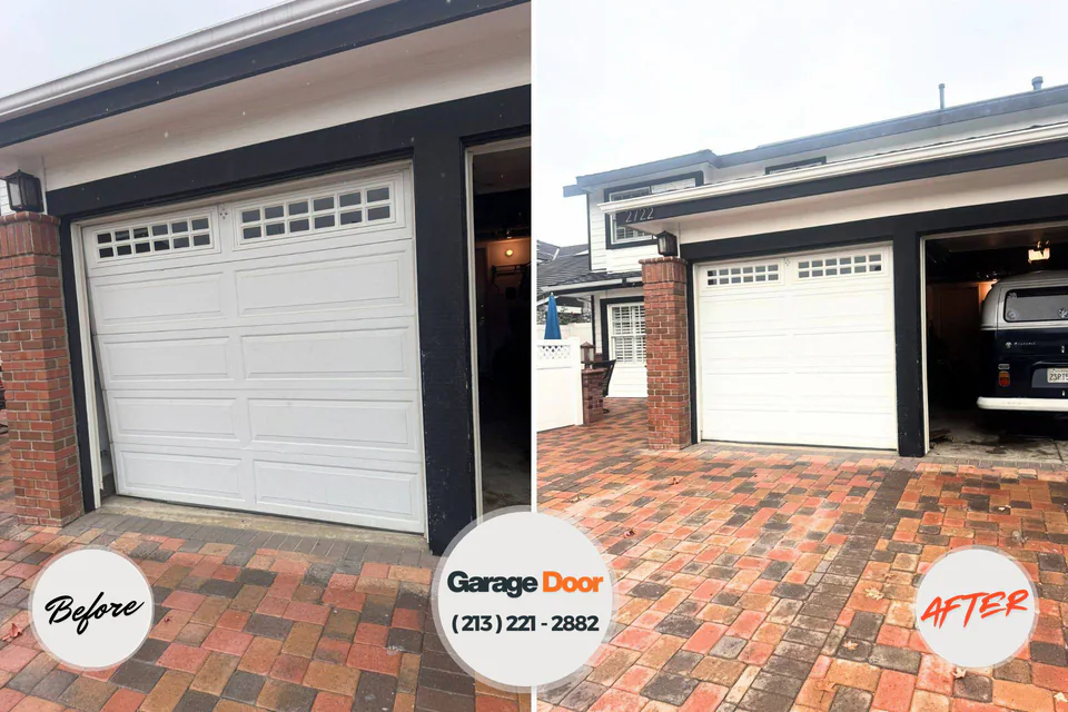 Before and after: garage door company La Grulla, TX